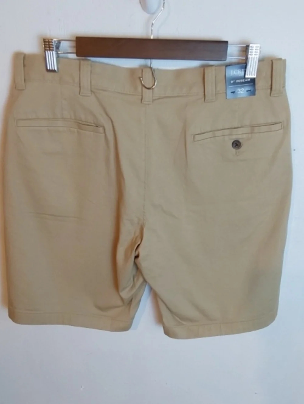 J. Crew|Men's Beige Khaki Chino Dress Shorts Pockets Neutral Preppy Campus Sz.32
